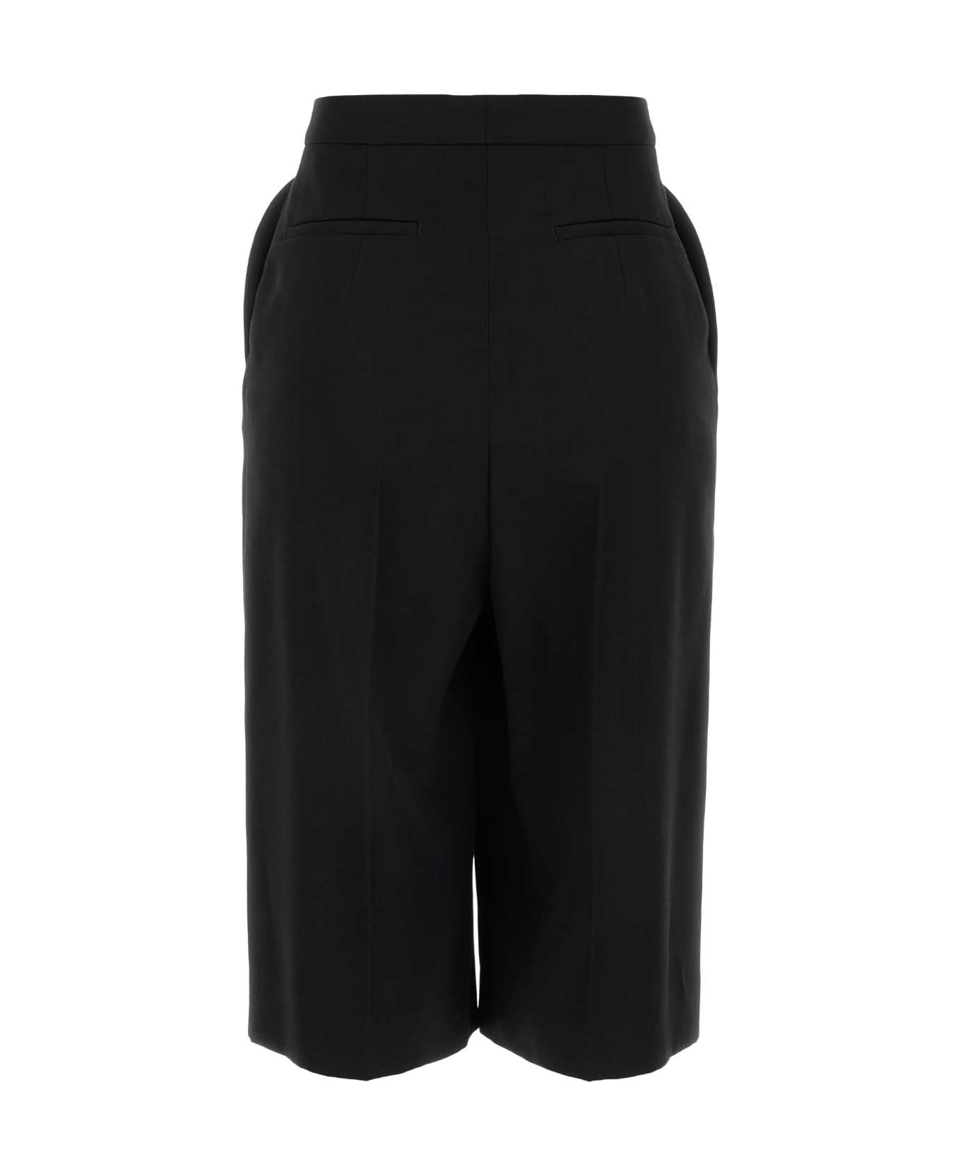 Givenchy Black Wool Bermuda Shorts - BLACK