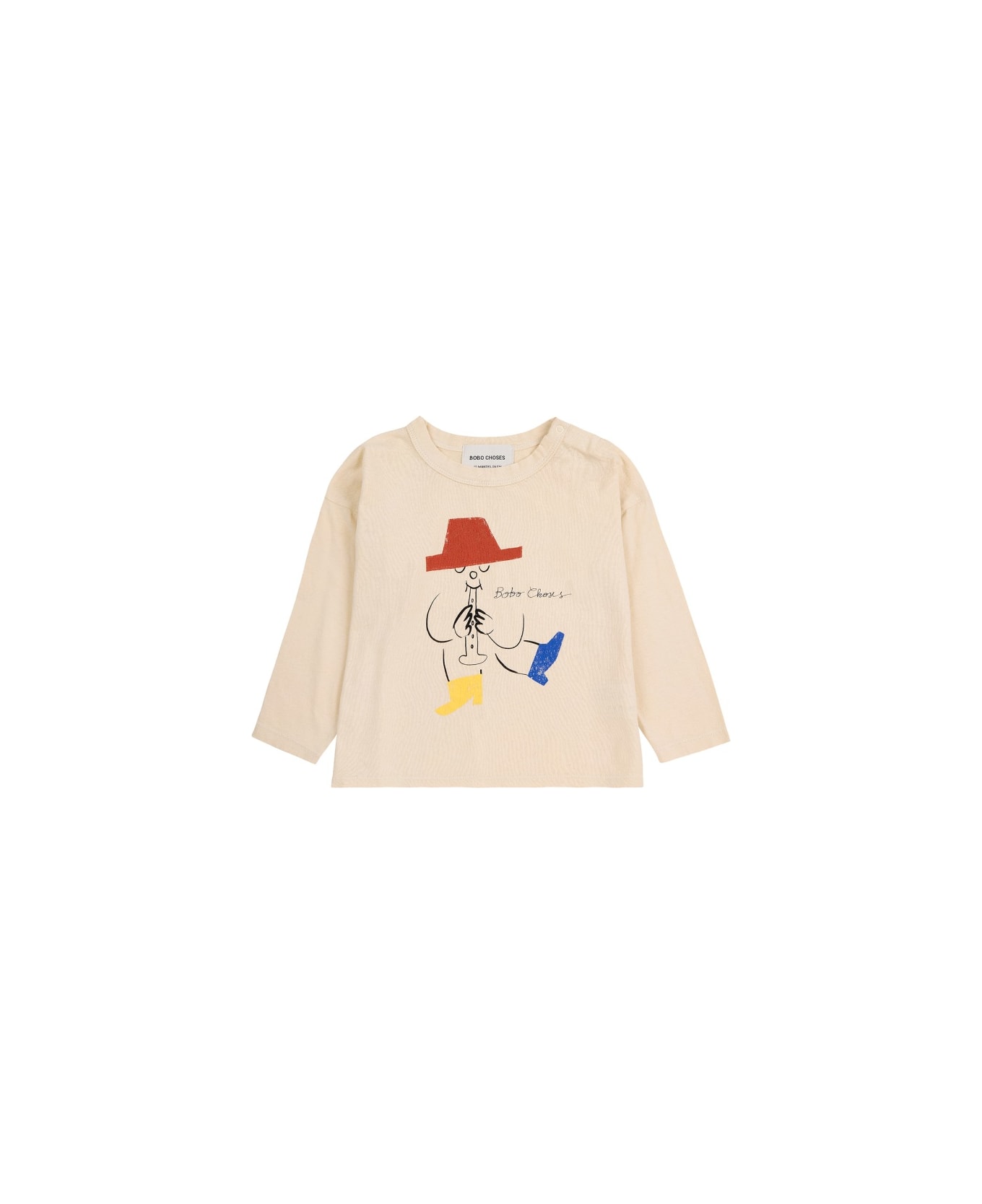 Bobo Choses Baby Magic Flute Player T-shirt - WHITE