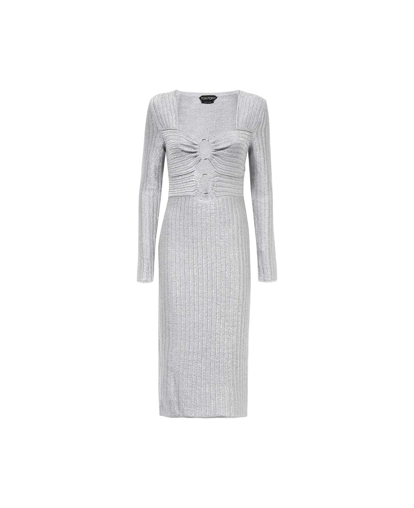 Tom Ford Knit Midi-dress - Silver