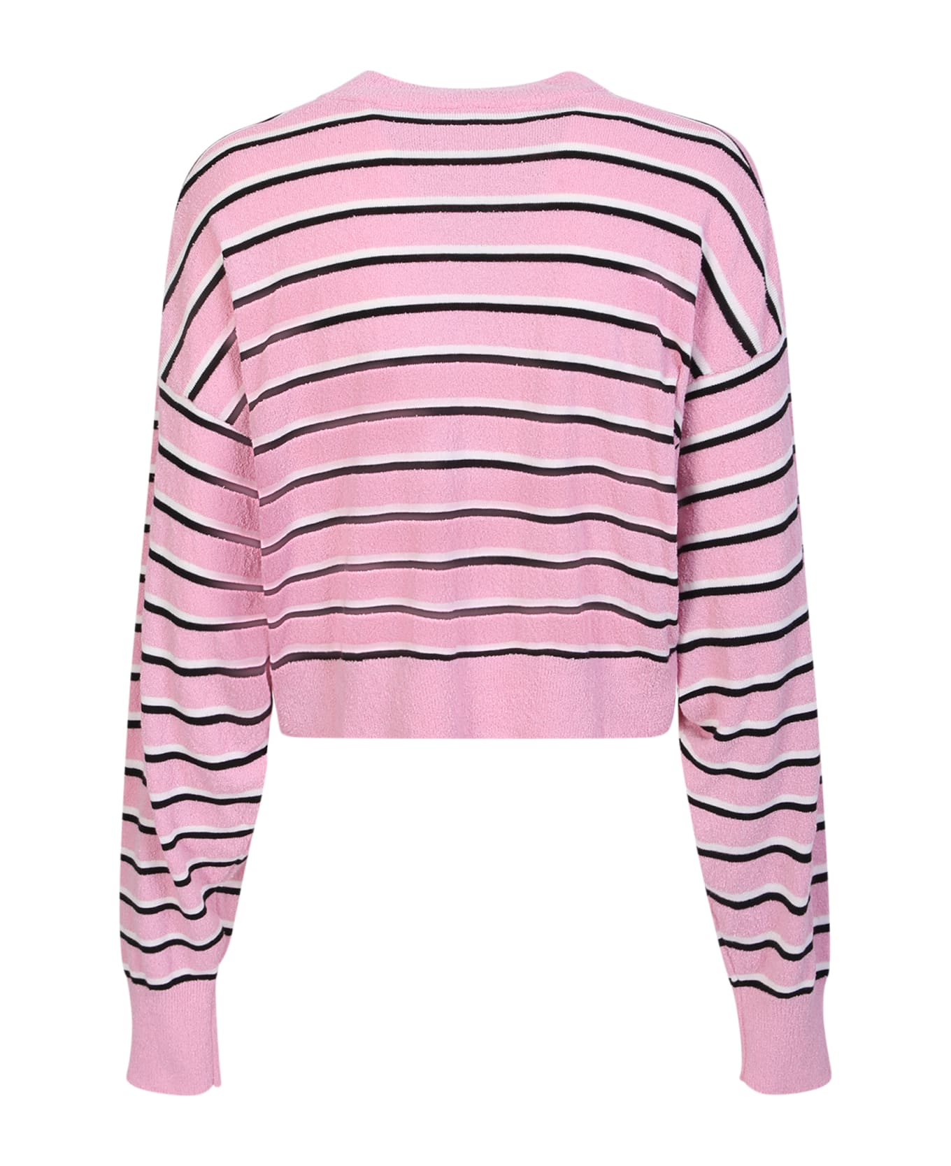 Palm Angels Stripes Cropped Pullover - Rosa