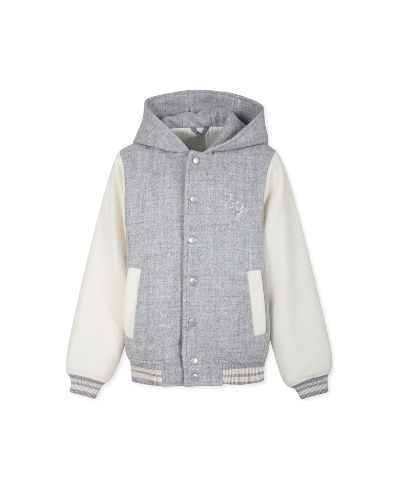 Eleventy Bomber Con Cappuccio - Gray