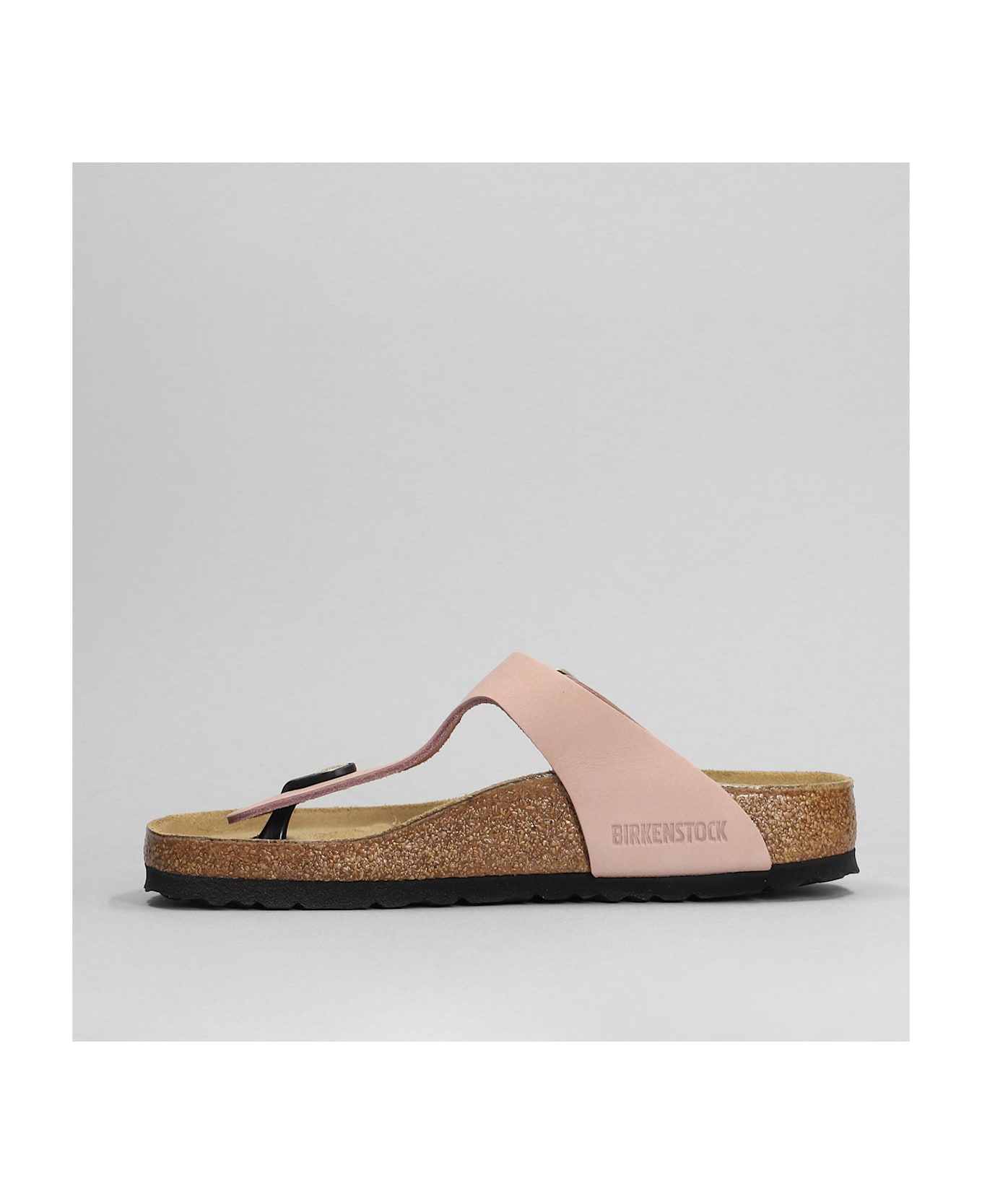 Birkenstock Gizeh Flats In Rose-pink Nubuck - rose-pink