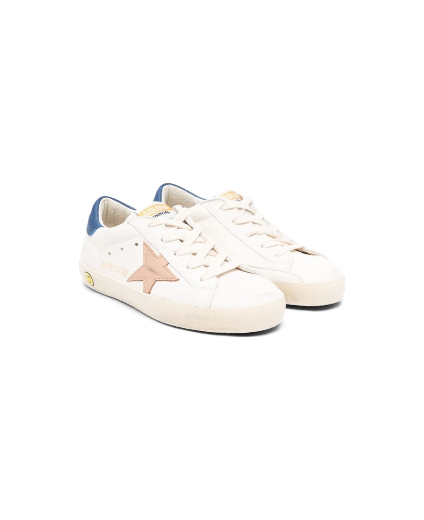 Golden Goose Super Star Nappa Leather Upper And List Nubuck Star Leather Heel - WHITE