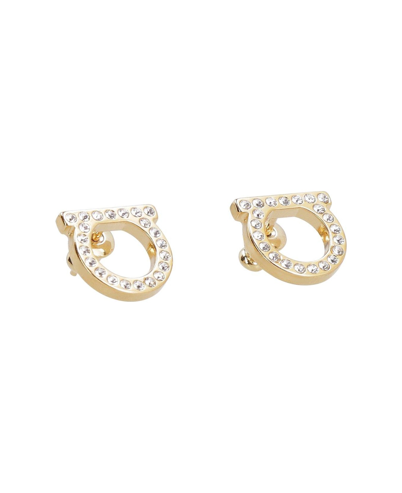 Ferragamo Embellished Gancini Earrings - Gold イヤリング