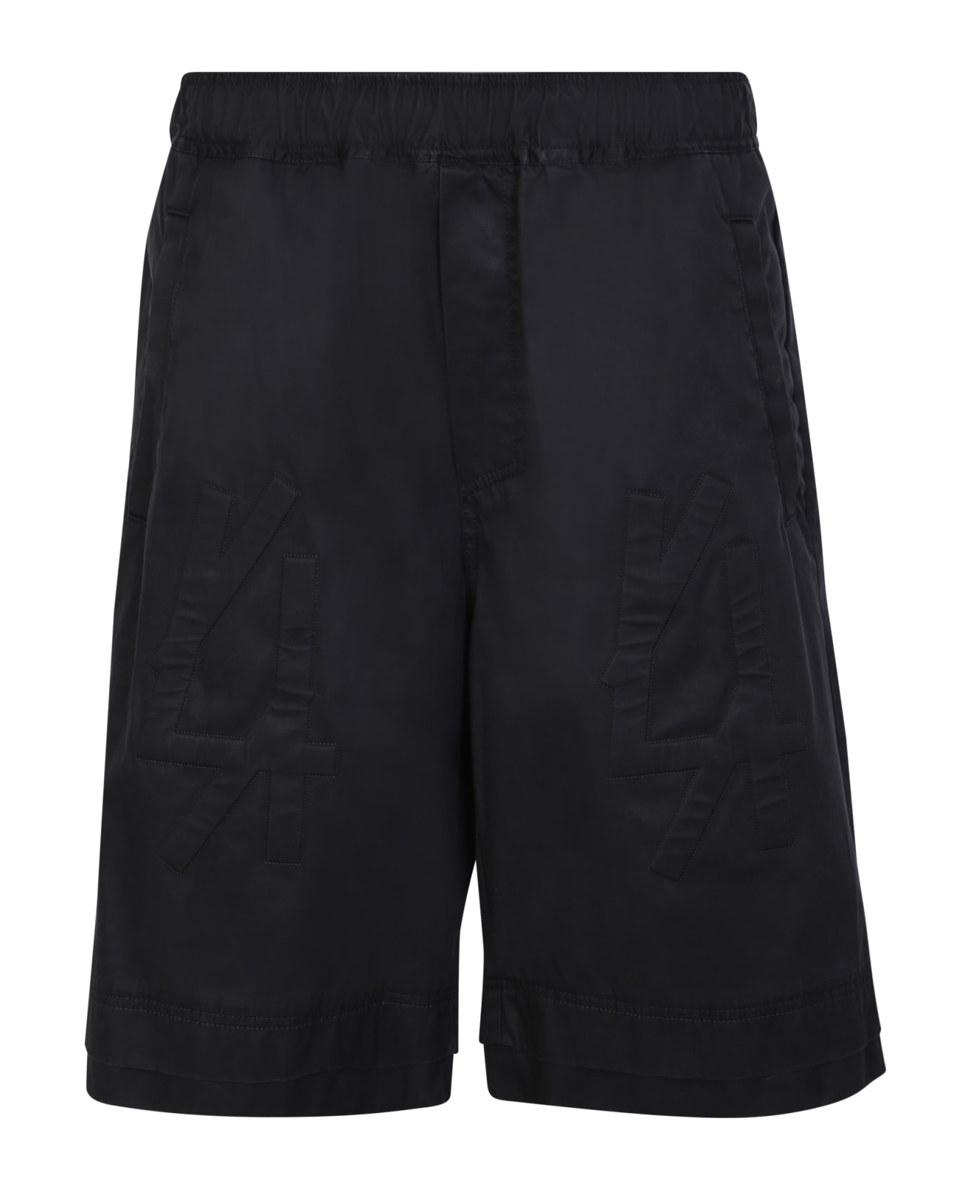 44 Label Group Embossed-logo Shorts - Black ショートパンツ