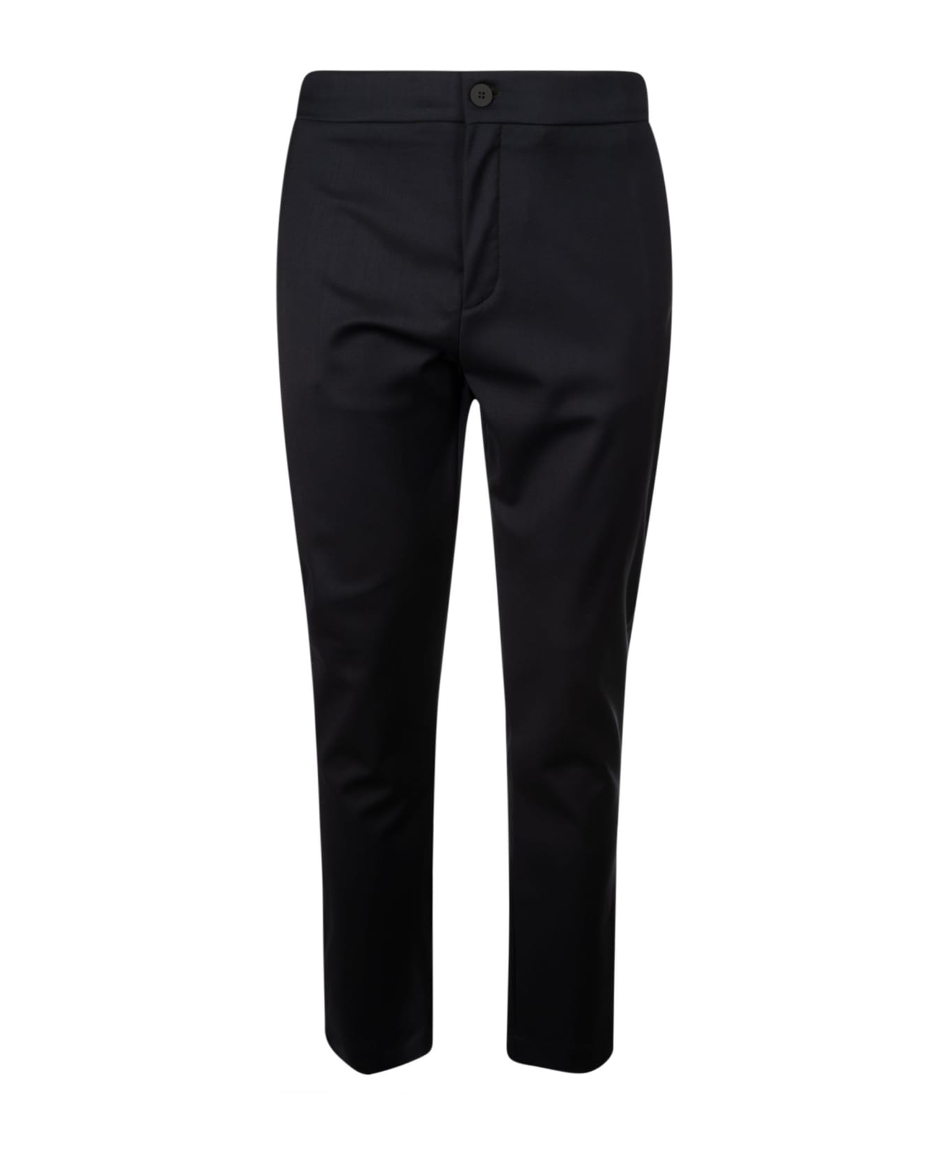 RRD - Roberto Ricci Design Elastic Waist Cropped Plain Trousers - Blue/Black