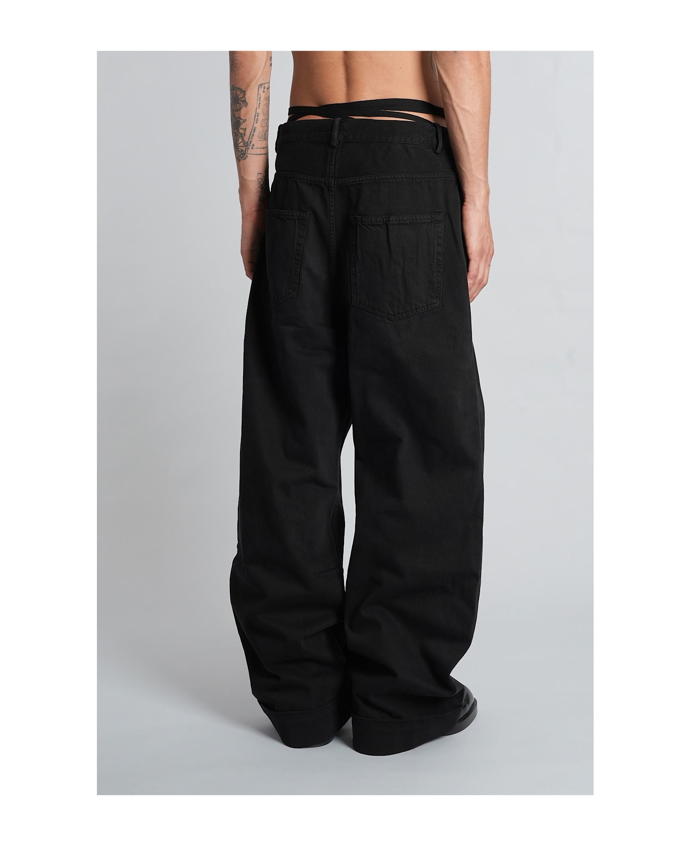 Ann Demeulemeester Michael Jeans In Black Cotton - black