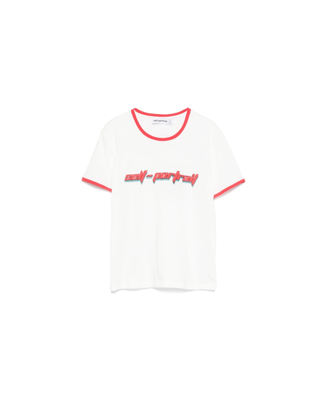 self-portrait T-shirt - WHITE