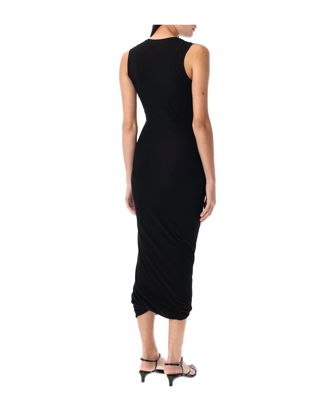 Jil Sander Sleeveless Midi Dress - BLACK