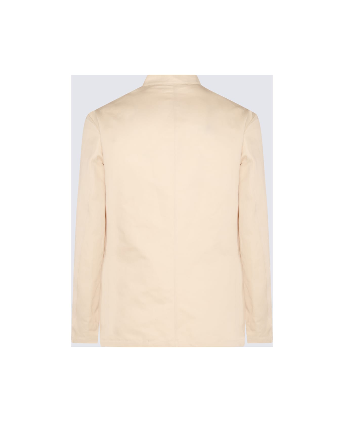 PT01 White Cotton Casual Jacket - Cream