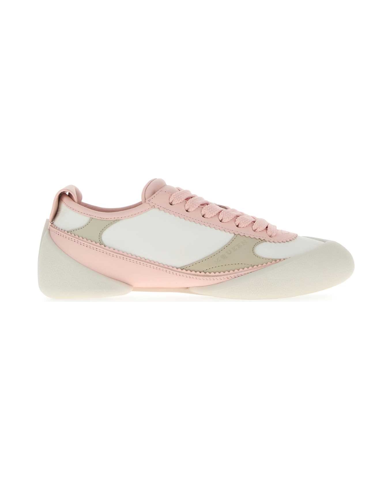Alexander McQueen Multicolor Leather Sneakers - WHIROSEPAWHTRW