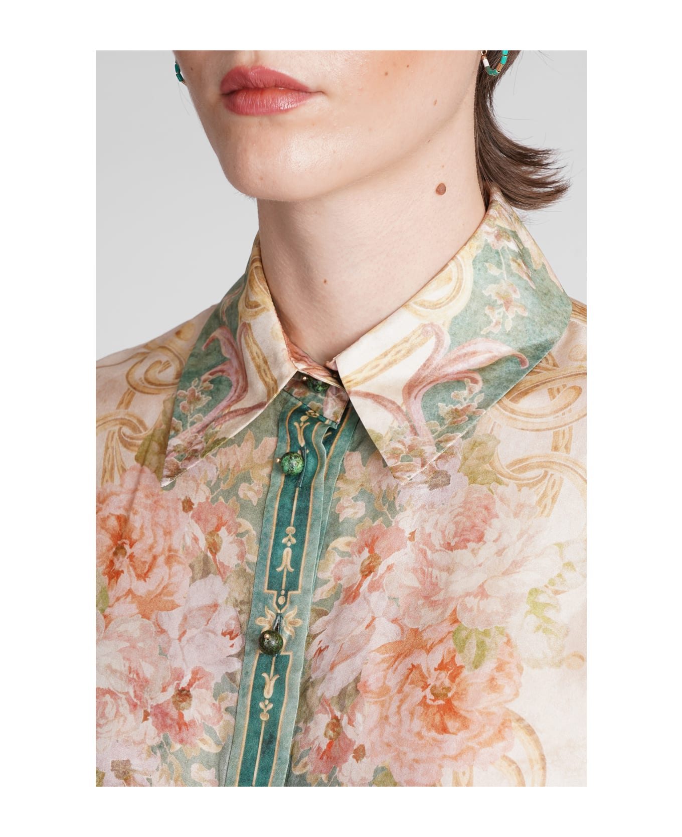 Zimmermann August Shirt - Khaki Floral