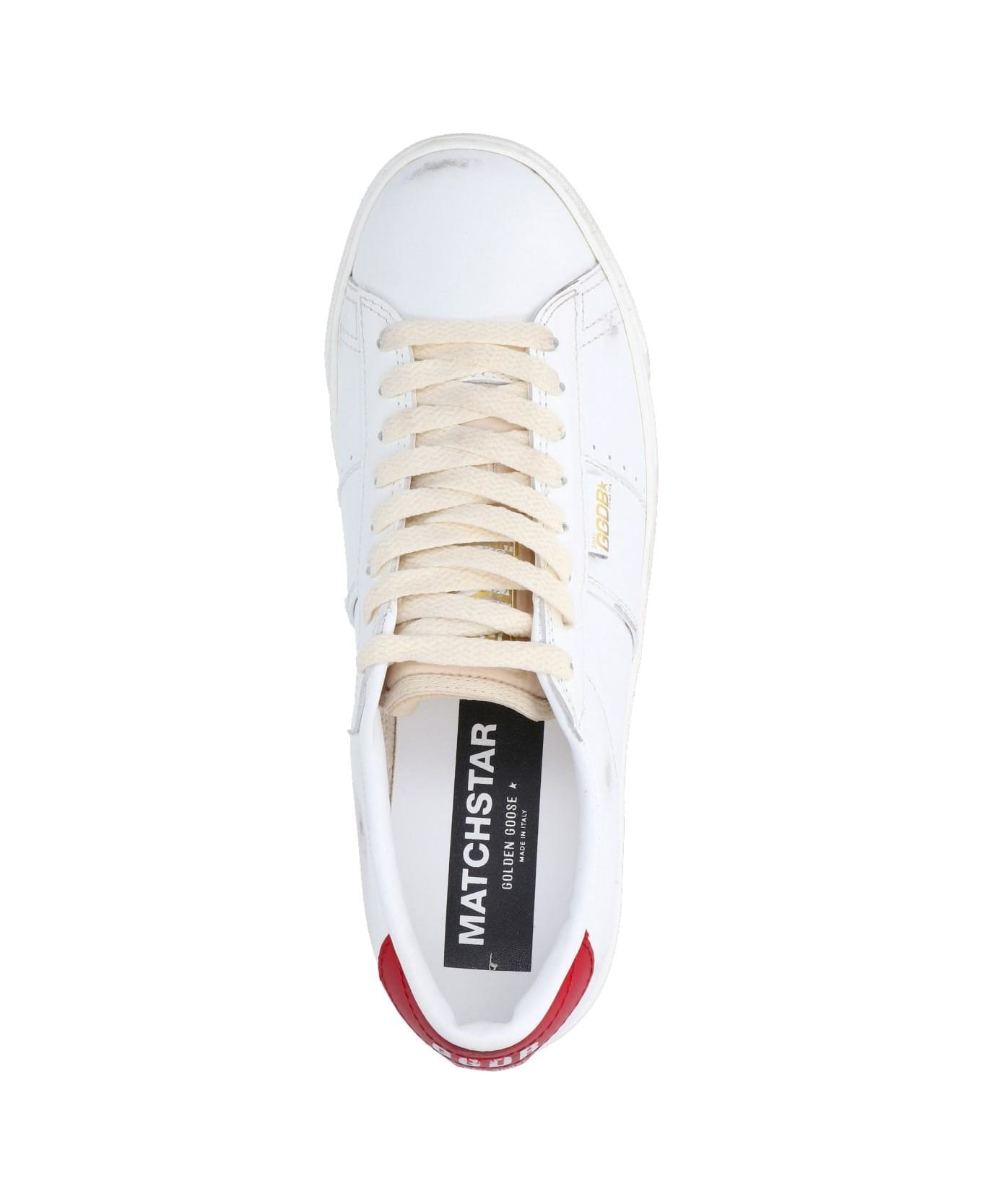 Golden Goose 'matchstar' Sneakers - White/red 10350