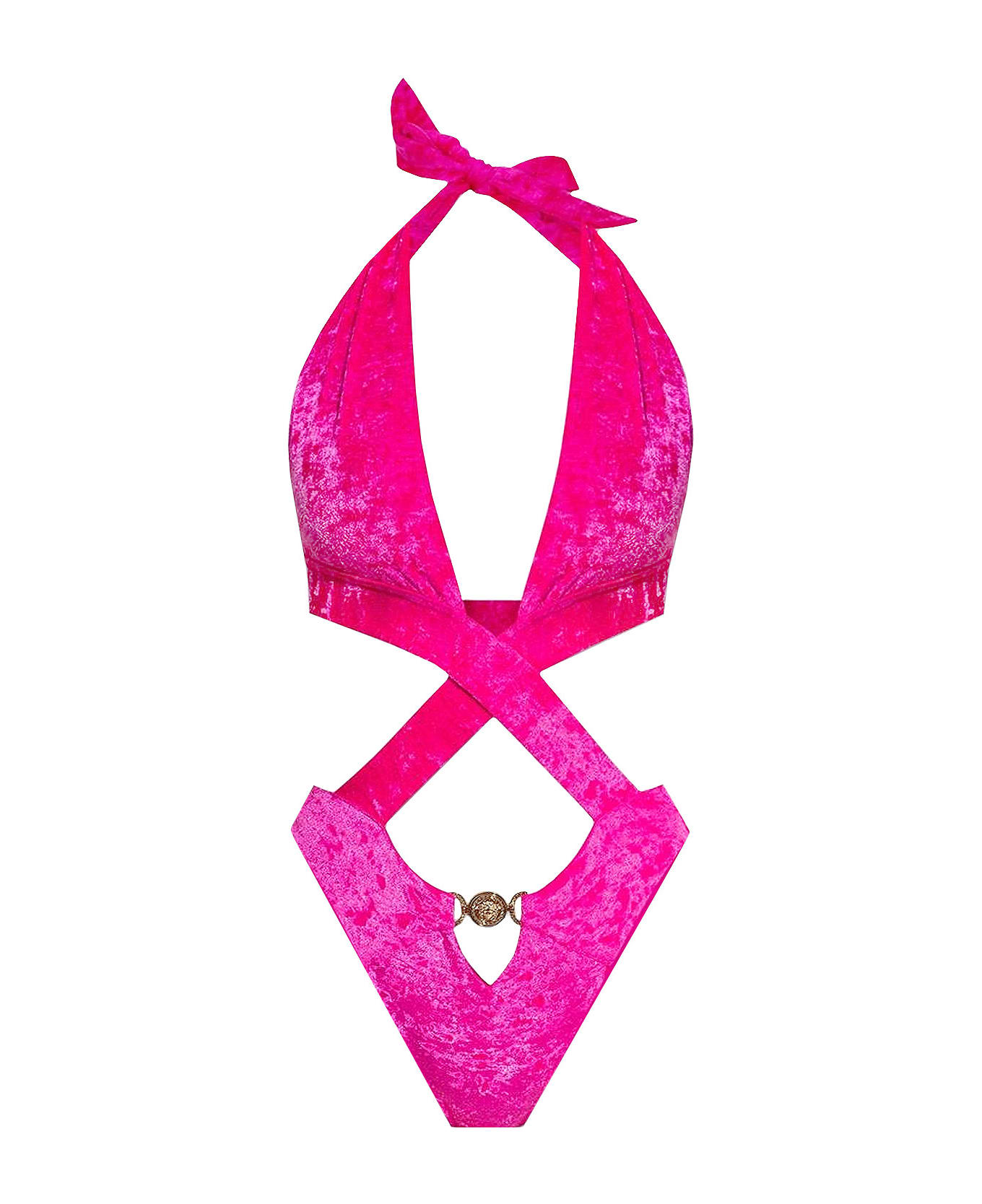 Versace Cut-out One Piece Swimsuit - Pink