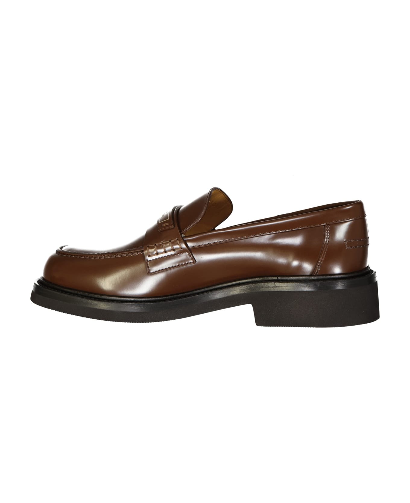 Dior Leather Loafers - Brown フラットシューズ