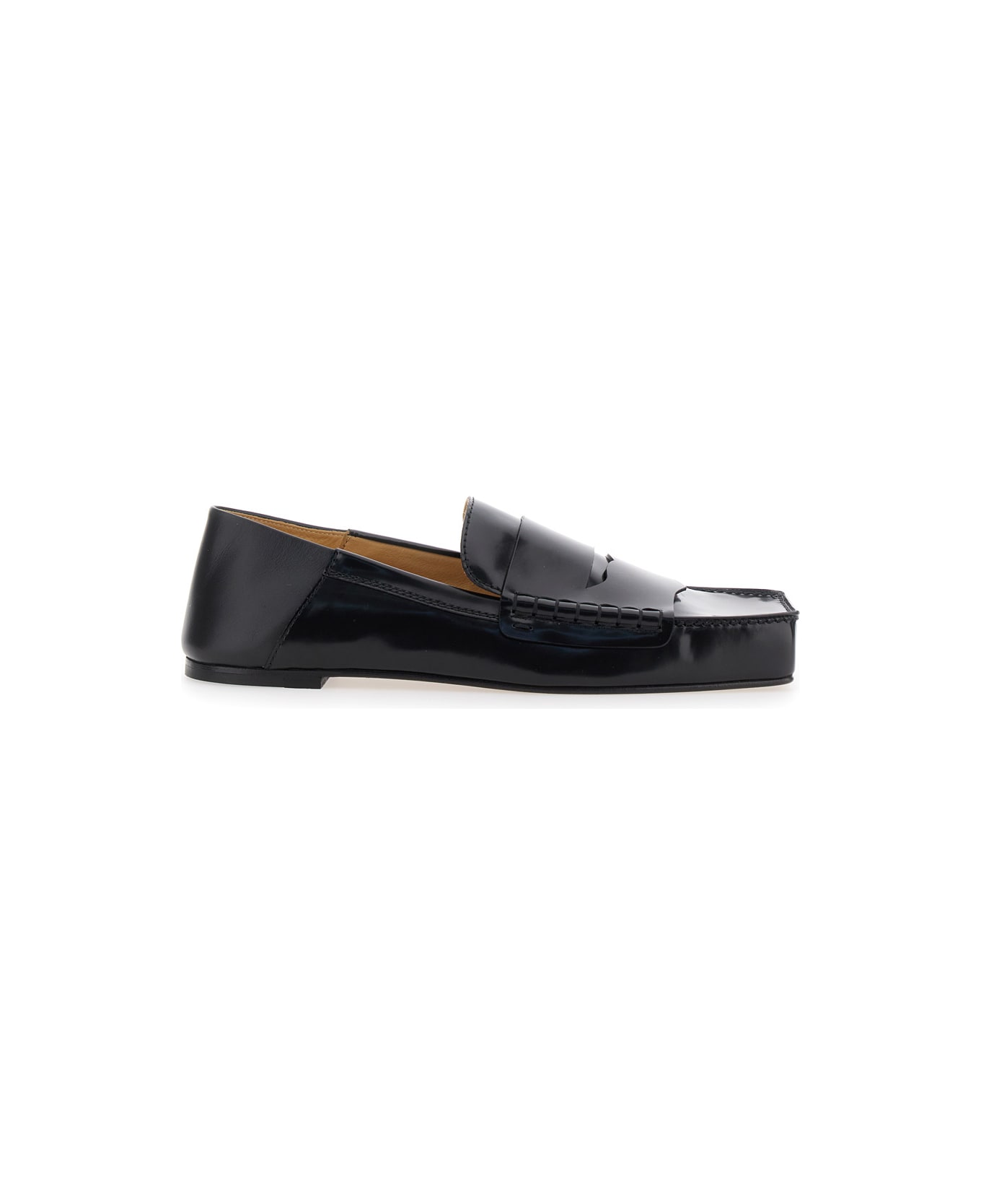 Jacquemus 
les Carré
 Black Loafers With Square Toe In Leather Man - Black