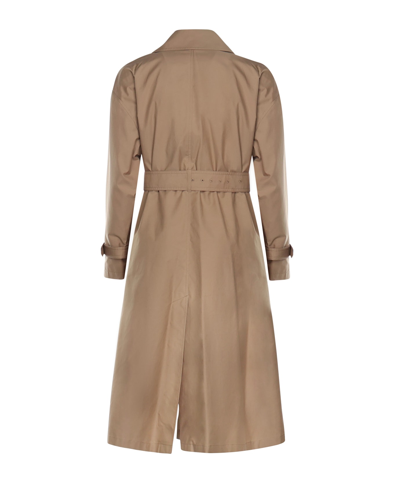 Max Mara The Cube Long Cotton Twill Trench Coat - Brown