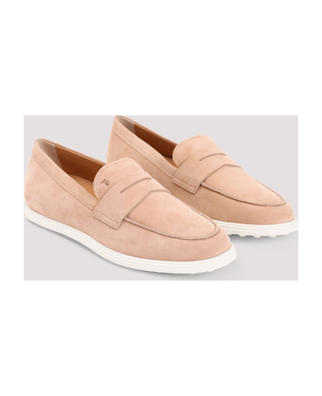 Tod's Suede Leather Loafers - Beige Rosato
