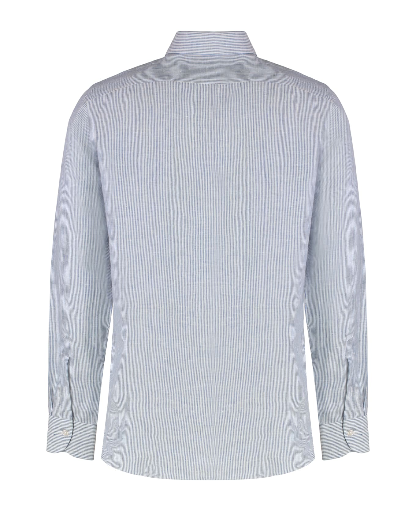 Borriello Napoli Striped Linen Shirt - Light Blue