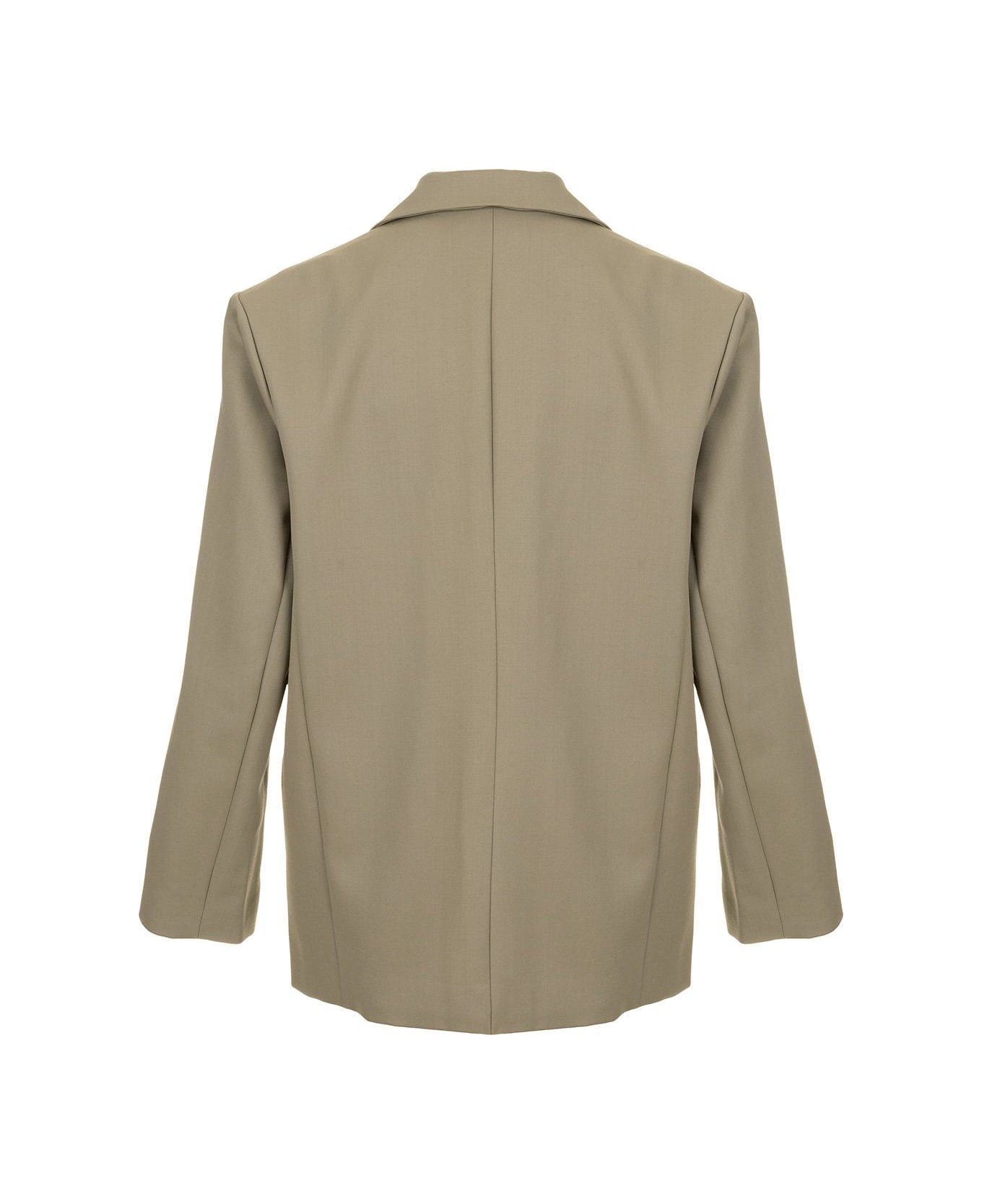 Anine Bing Quinn Buttoned Oversize Blazer - GREEN