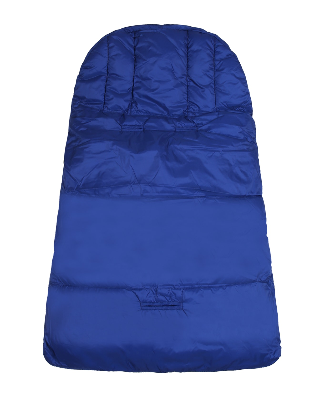 Moschino Blue Sleeping Bag For Baby Boy With Teddy Bear And Logo - Light Blue