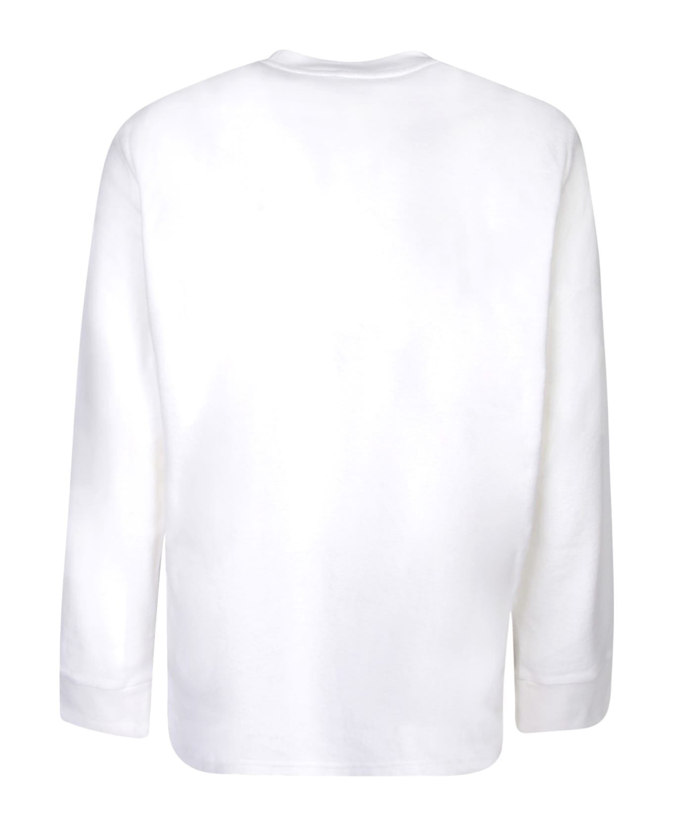 Moncler Logo Patch Crewneck Sweatshirt - White フリース