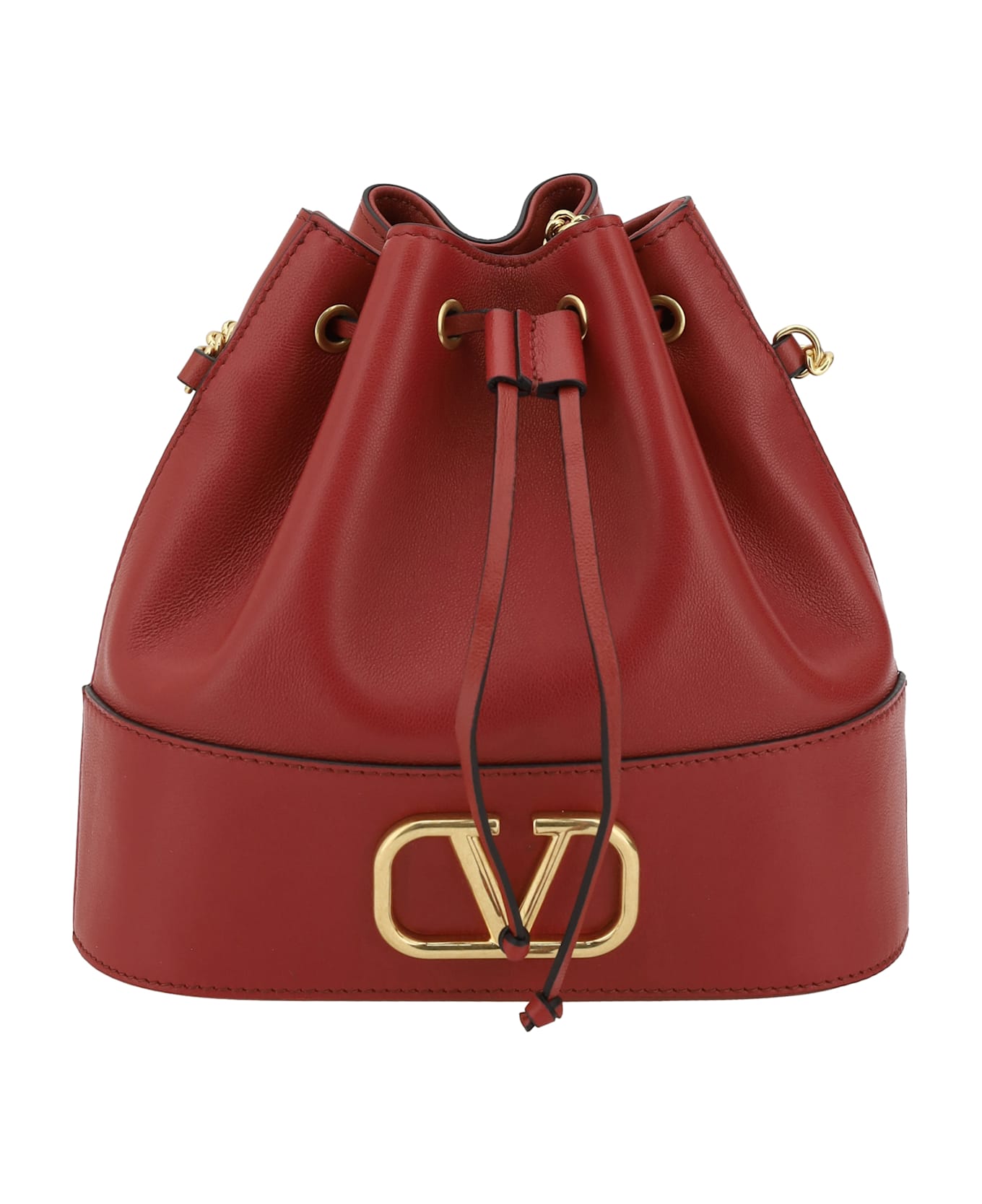 Valentino Garavani Mini Vlogo Bucket Bag - Red