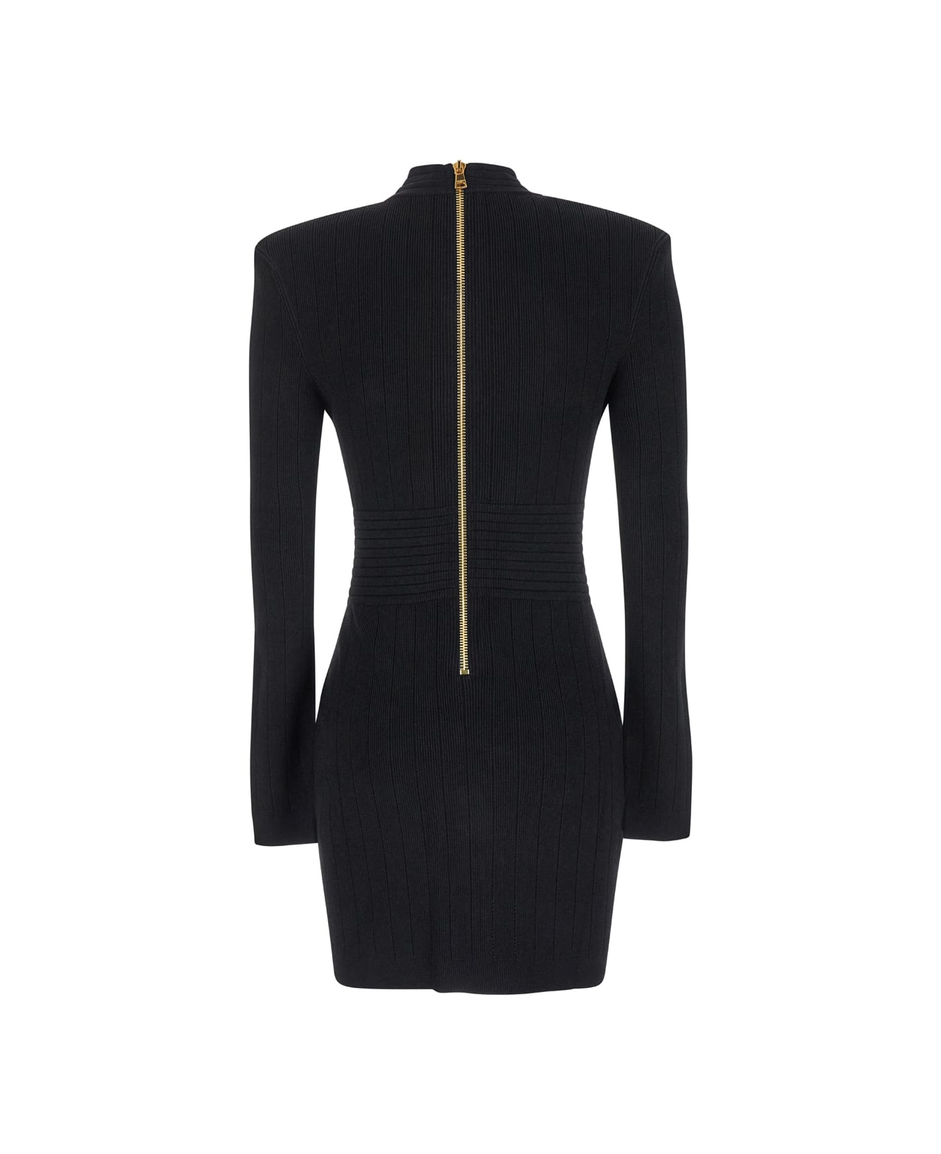 【送料&関税込】Balmain Black Viscose Dress BALMAIN Black Viscose Dragon Stretch One Shoulder Dress Size