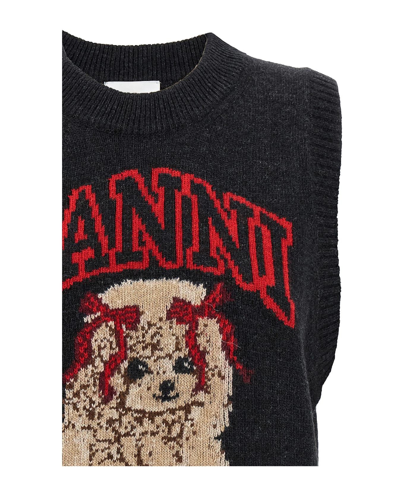 Ganni 'dog' Vest - Black  