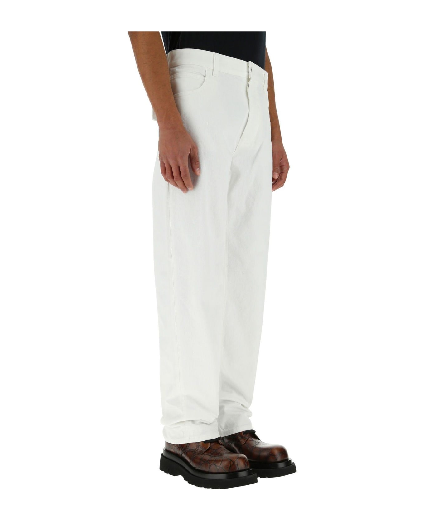 Bottega Veneta White Denim Jeans - WHITE