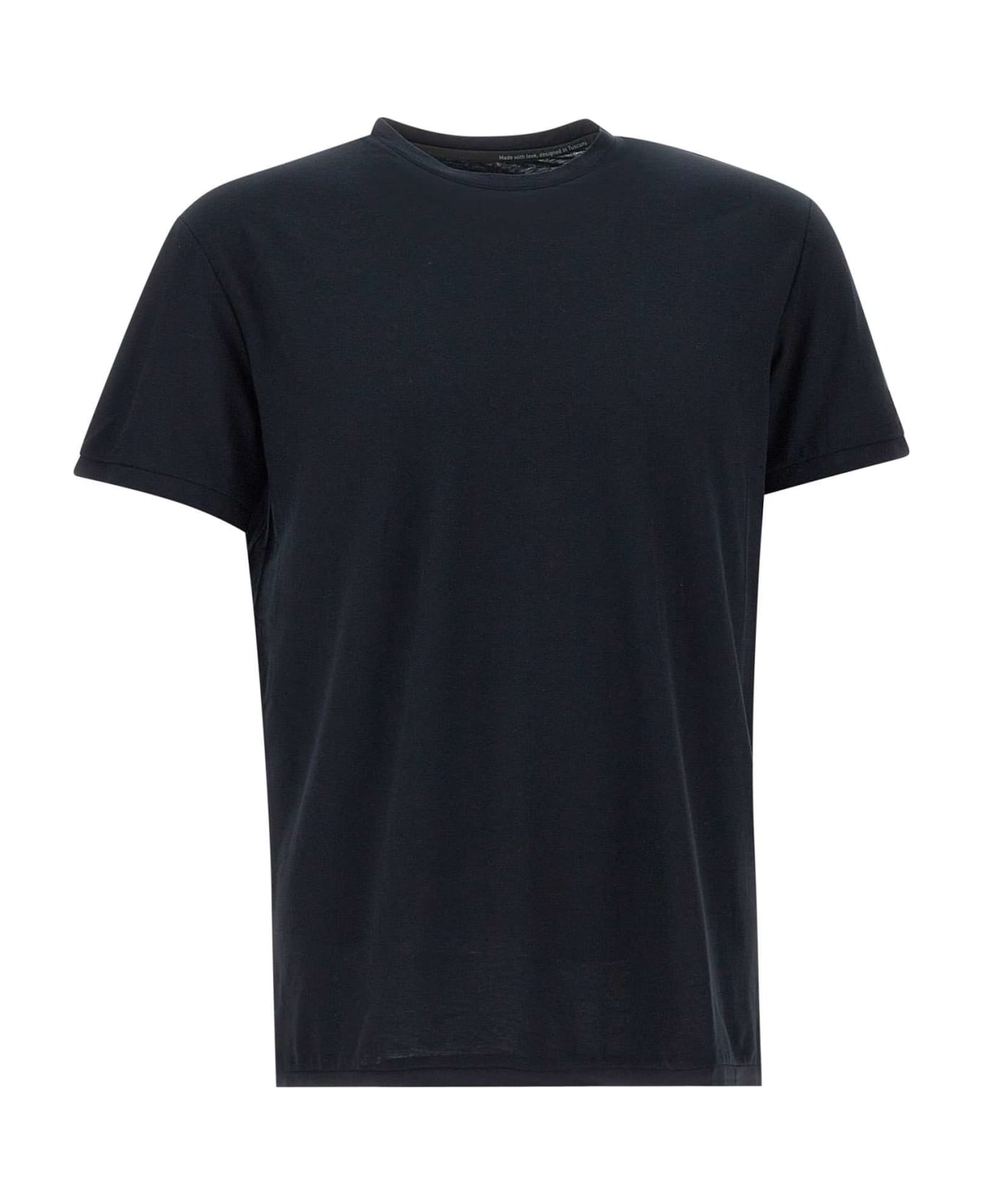 RRD - Roberto Ricci Design 'shirty Crepe' Cotton T-shirt - Blue Black シャツ