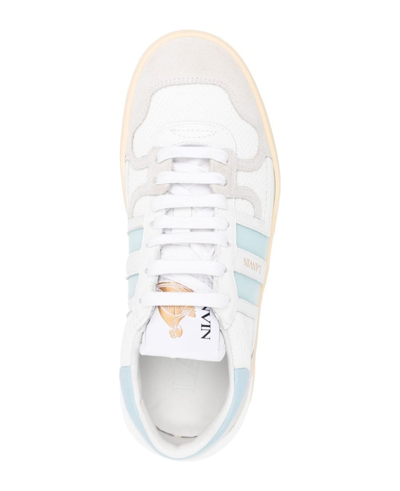 Lanvin White Calf Leather Clay Sneakers - Bianco