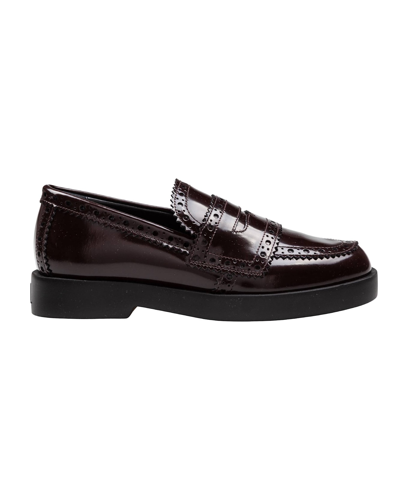 AGL Leather Loafer In Mocha Color - Moka