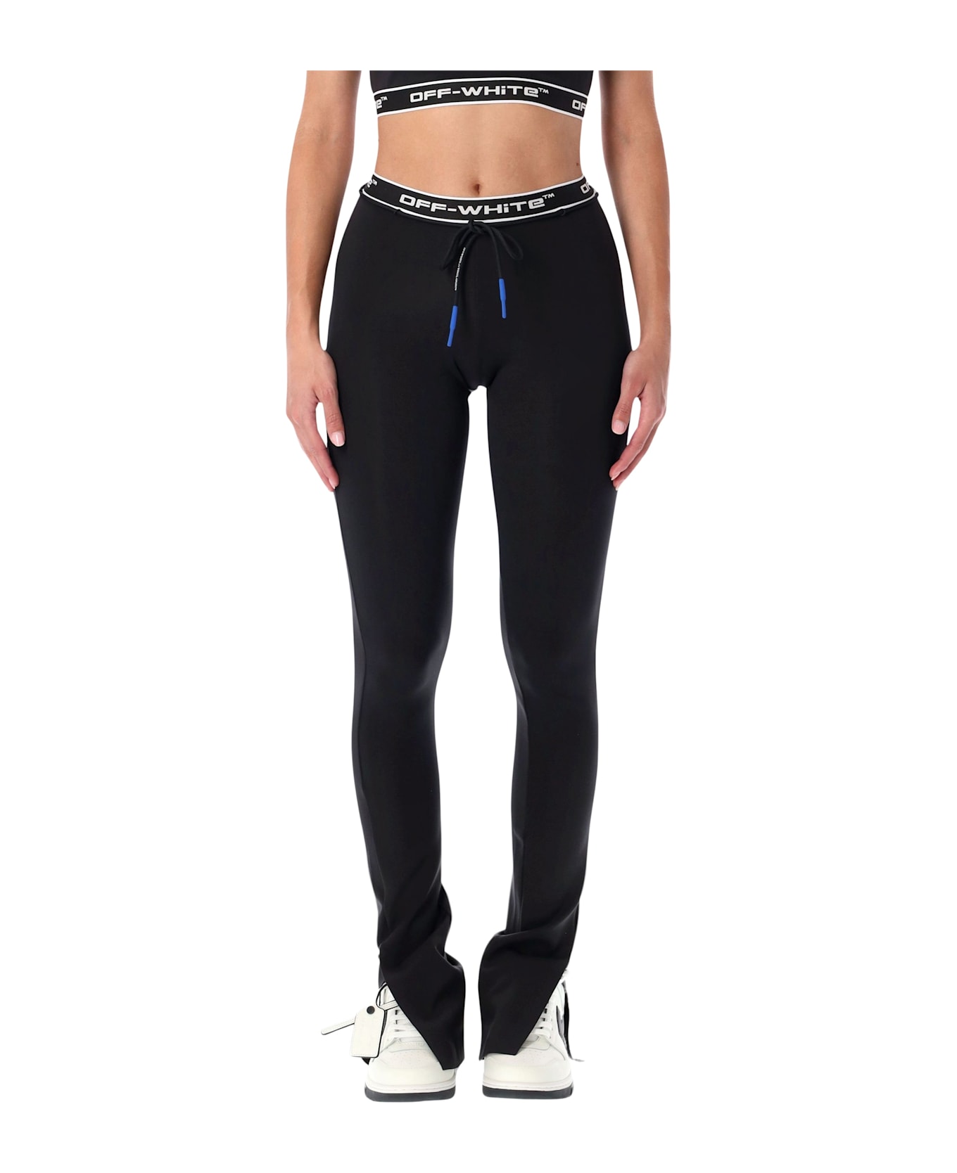Off-White Logoband Split Hem Leggings - BLACK