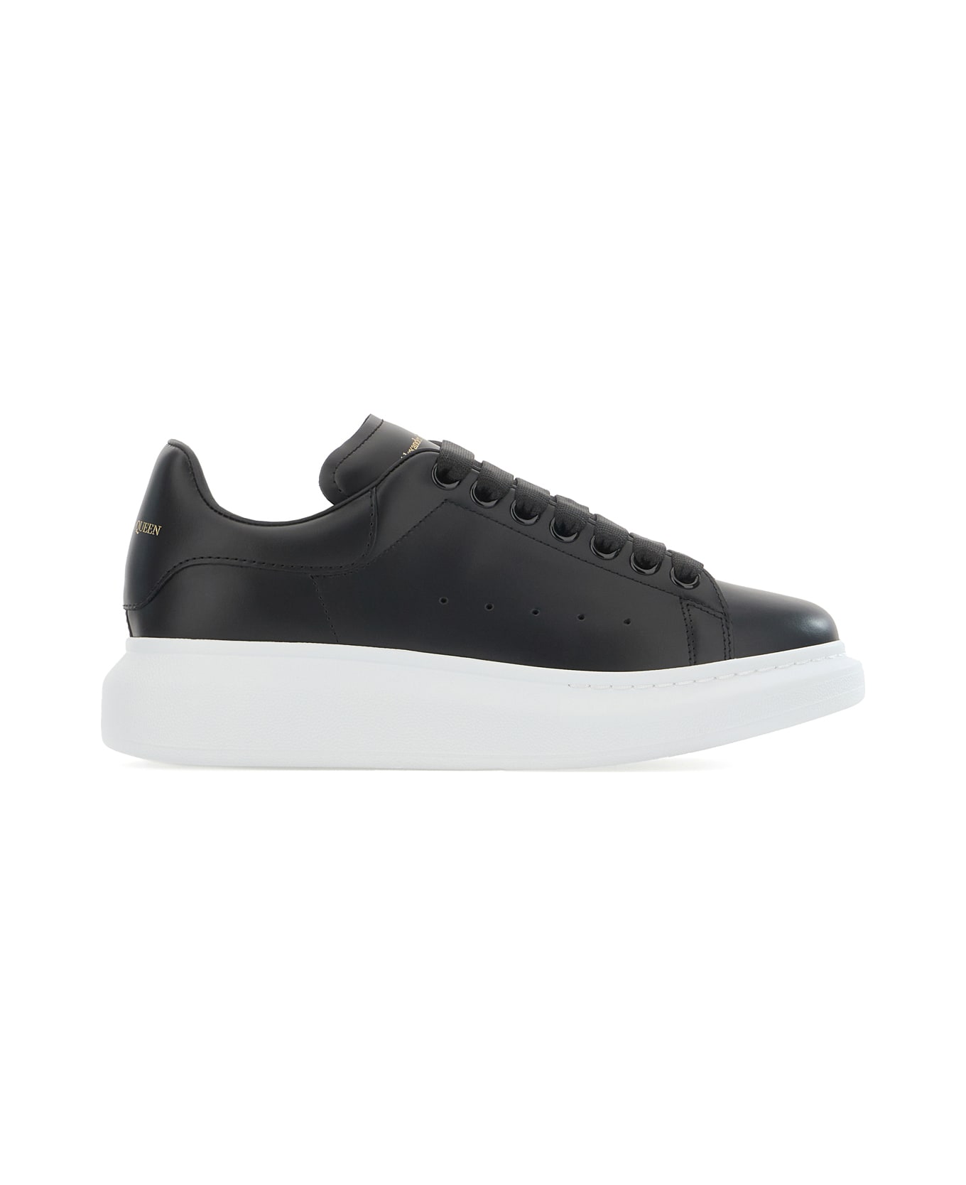 Alexander McQueen Black Leather Sneakers - BLACK