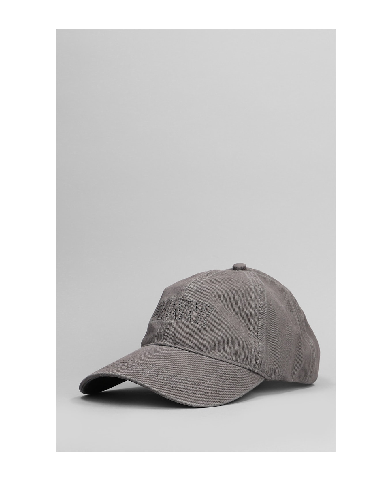 Ganni Hats In Grey Cotton - grey