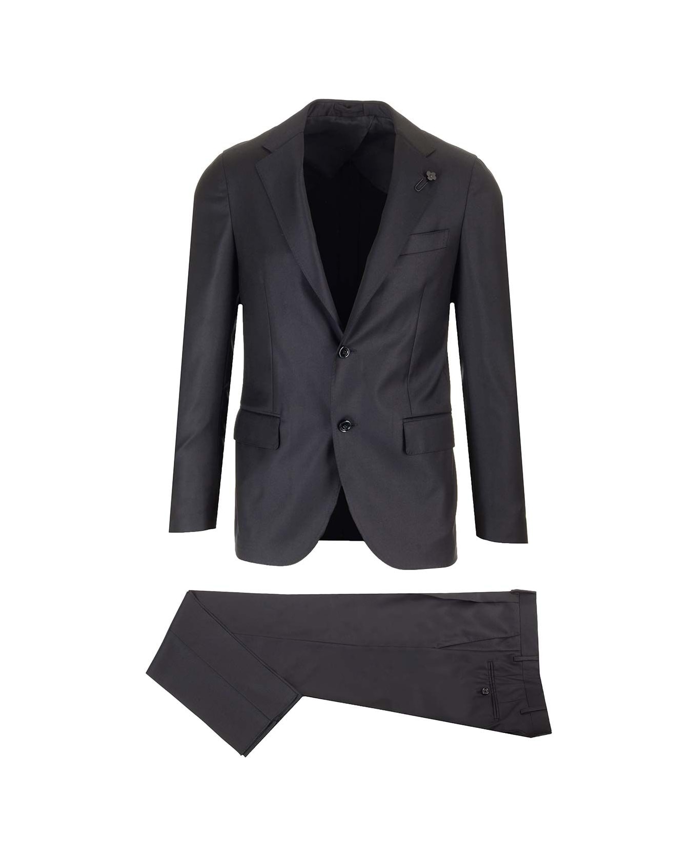 Lardini Single Breasted Wool Suit - Blue