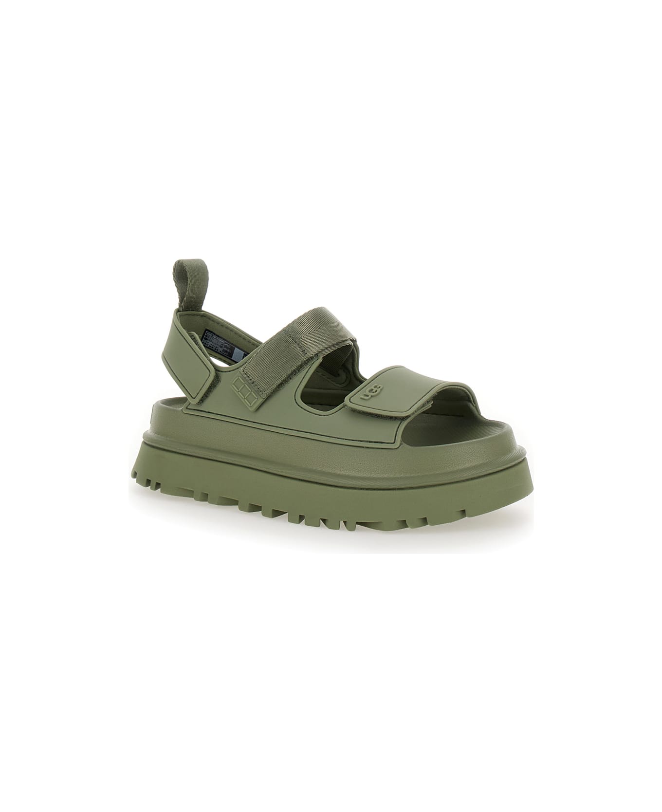UGG Green Sandals With Logo And Platform In Rubber Woman - Green