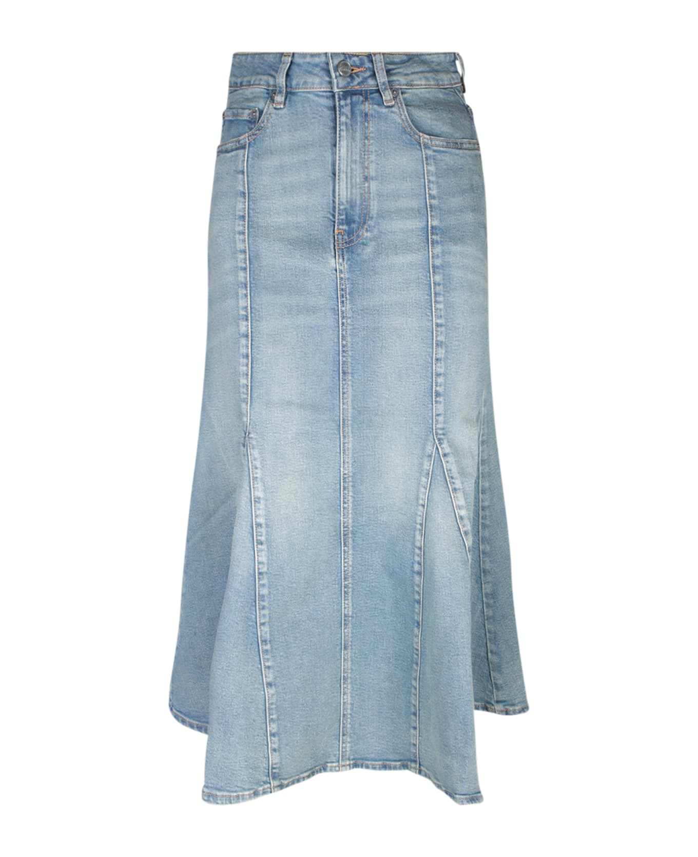 Ganni Peplum Midi Skirt - TINT WASH スカート