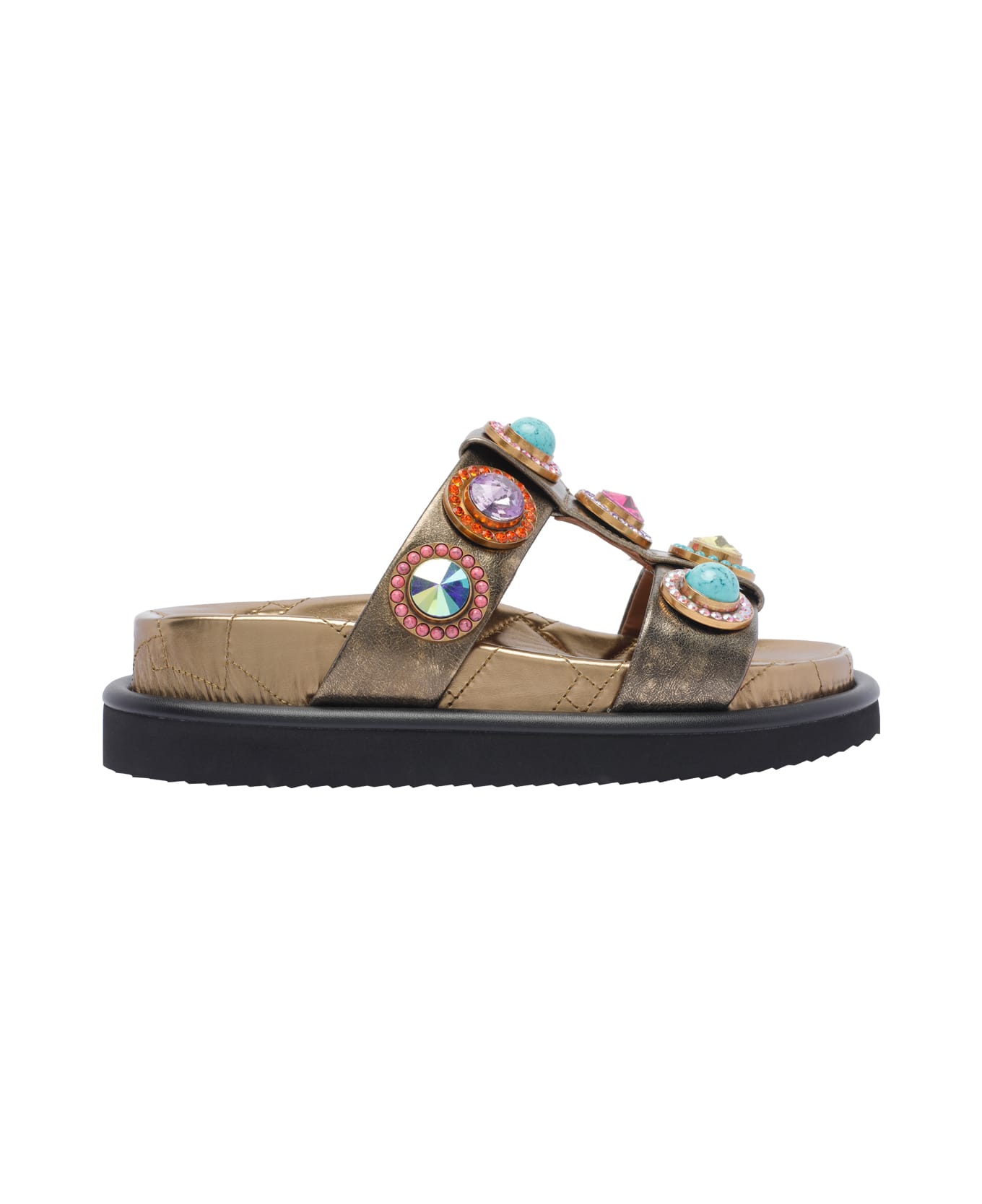 Kurt Geiger Orson Crystal Sandals - Golden