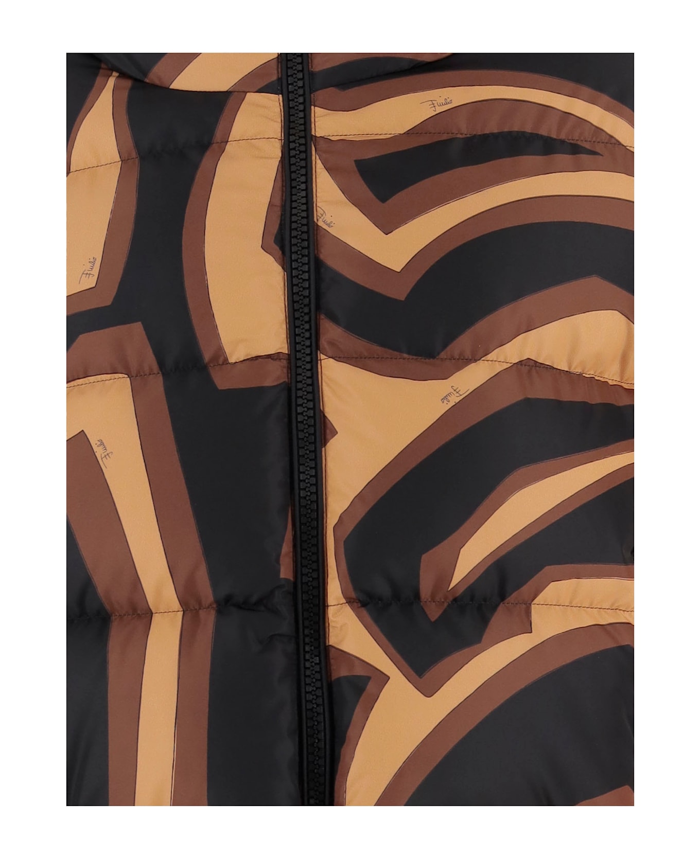 Pucci Padded Jacket With Abstract Print - Red