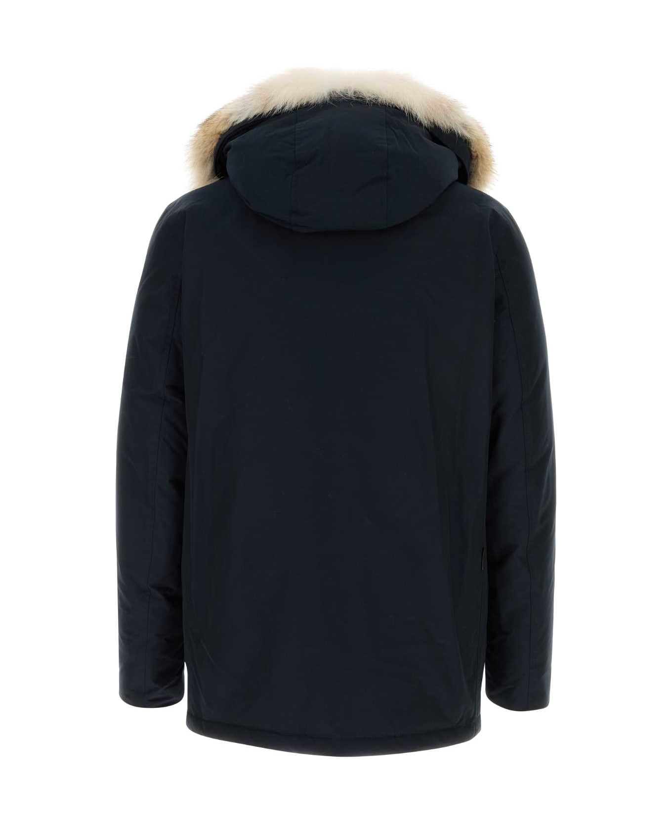 Woolrich Midnight Blue Cotton Blend Arctic Parka - MELBLU