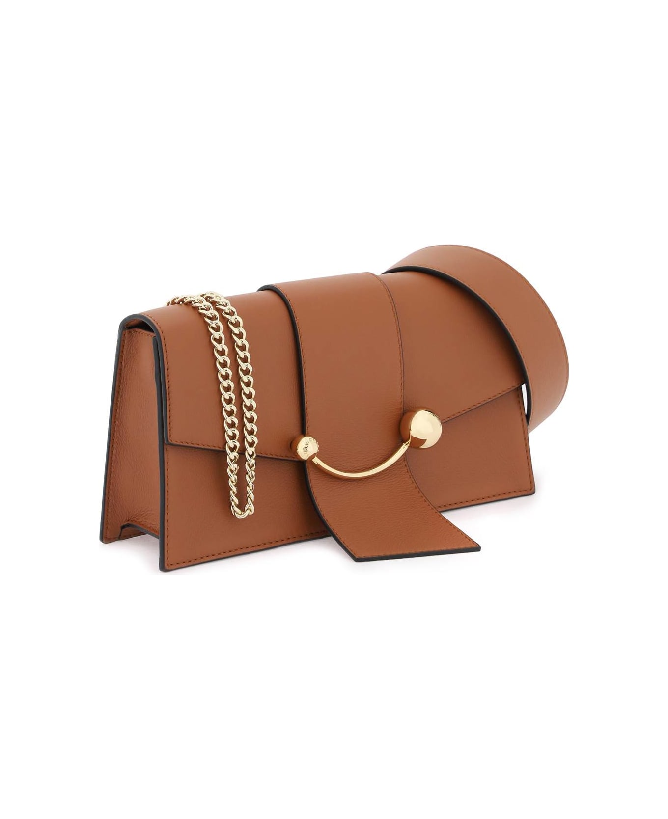 Strathberry 'mini Crescent' Shoulder Bag - CHESTNUT (Brown)