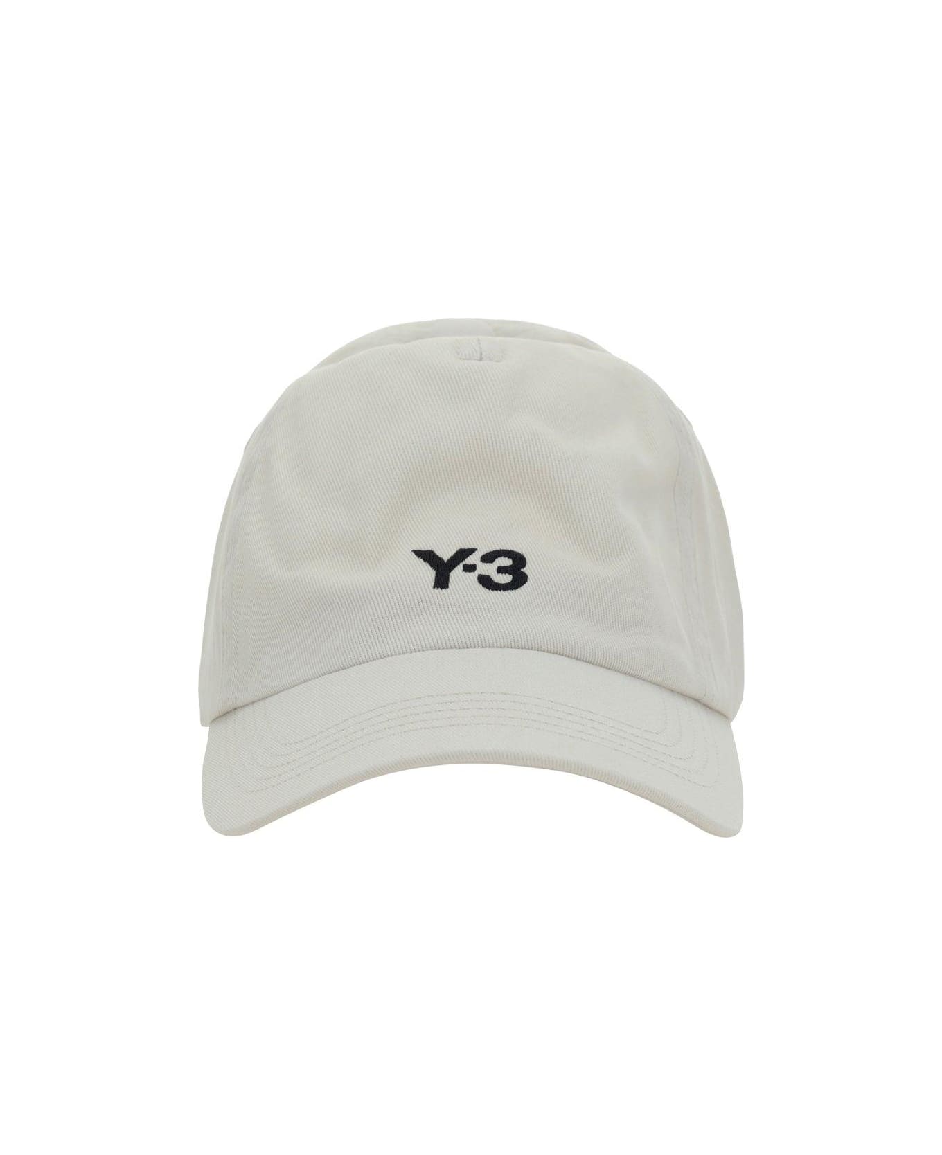 Y-3 Logo Embroidered Baseball Cap Hat - TALC