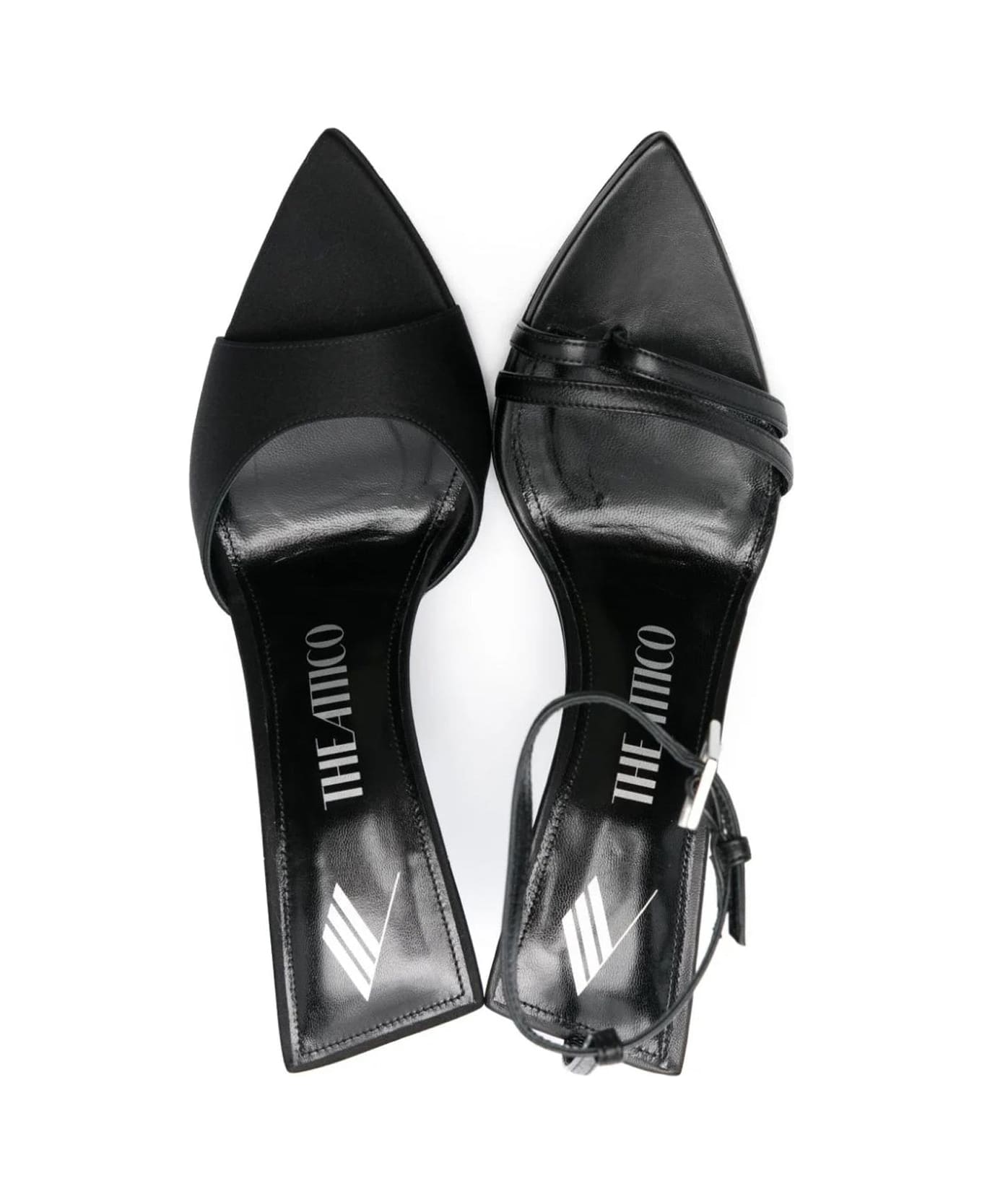 The Attico Ester Mismatch 95 Sandals - Black