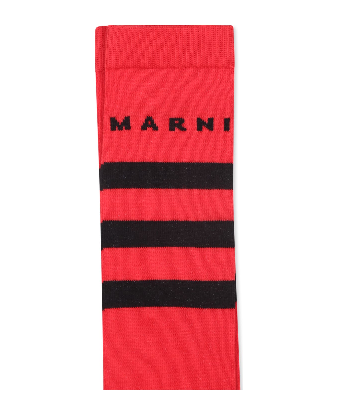 Marni Red Socks For Kids With Logo - Red