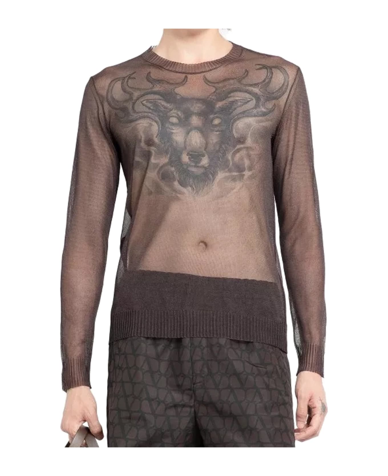Valentino Semi-transparent Sweater - Brown