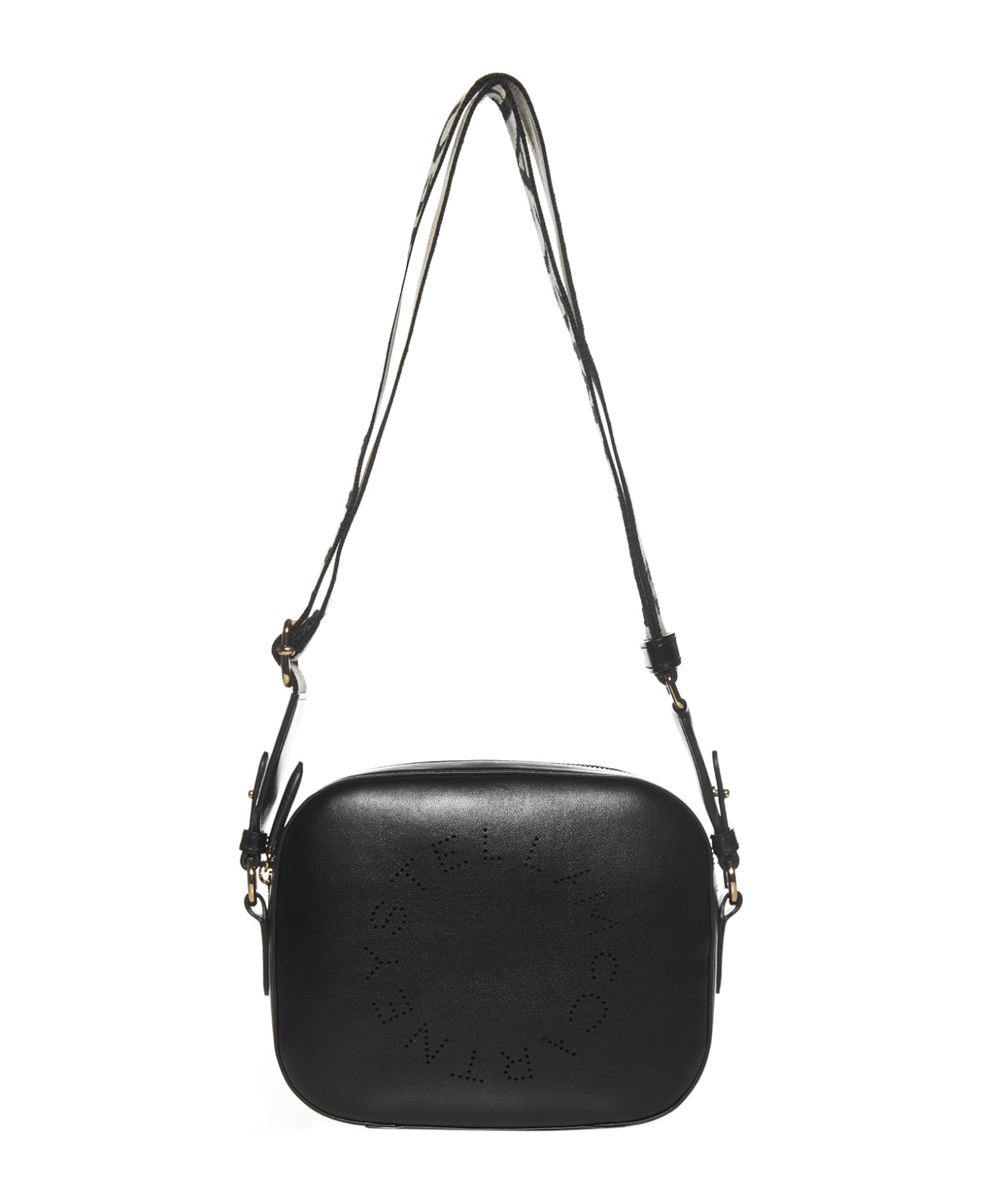Stella McCartney Camera Bag With Perforated Stella Logo - Black ショルダーバッグ