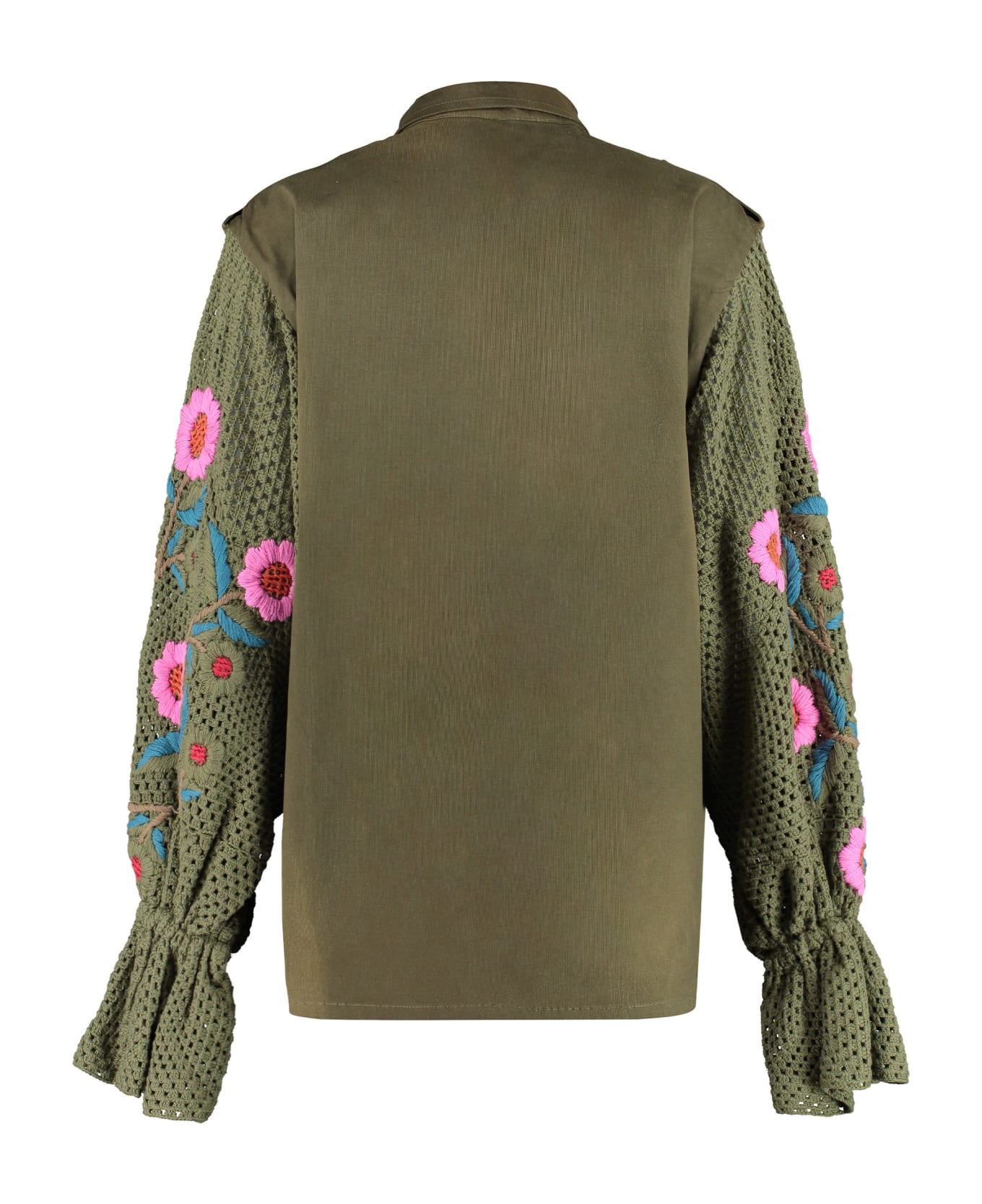 Tu Lizé Jacket With Knitted Sleeves - green ジャケット