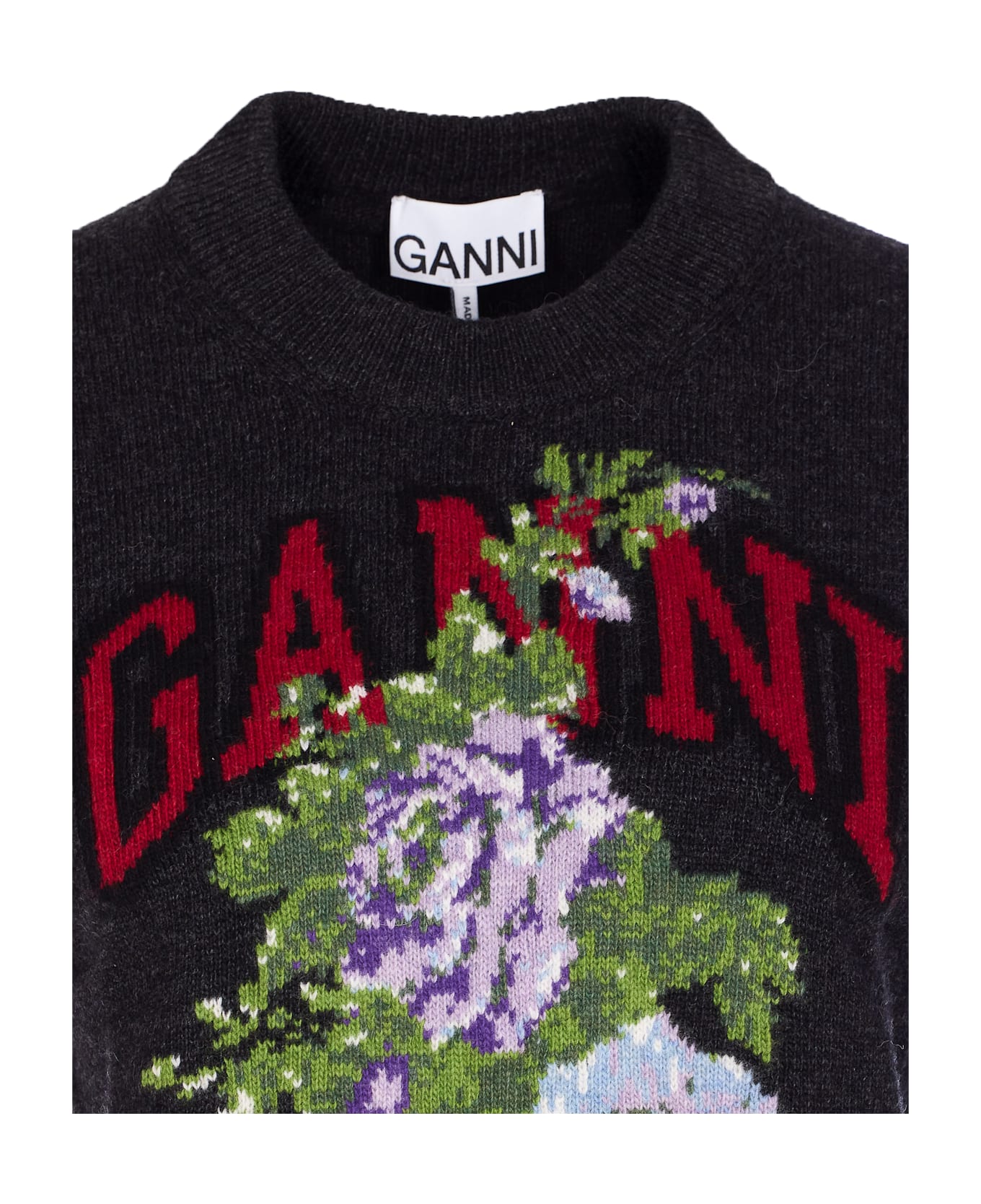 Ganni Mix Flowers Graphic Vest - PHANTOM ベスト